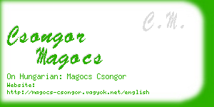 csongor magocs business card